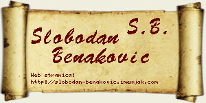 Slobodan Benaković vizit kartica